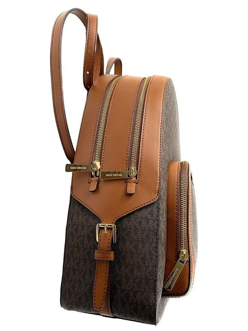 MICHAEL KORS リュック バッグ ブラウン Michael Kors Jaycee Large Logo Backpack, Brown, MK Signature