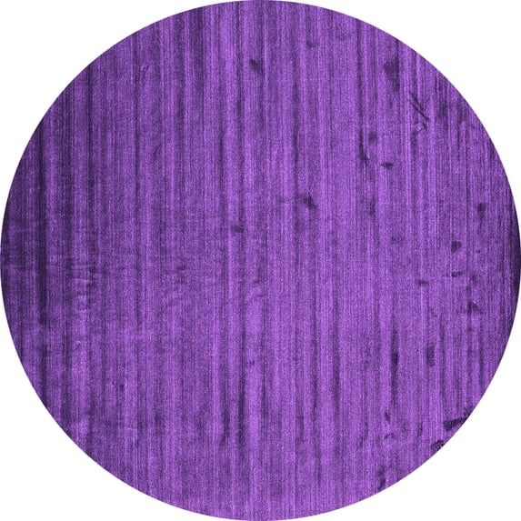 Ahgly Company Indoor Round Abstract Purple Contemporary Area Rugs, 6' Round