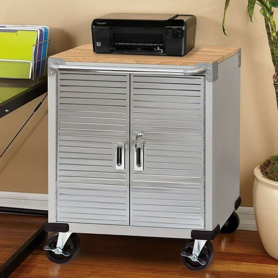Seville Classics Ultrahd 2 Door Rolling Cabinet Com