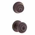 thumbnail image 3 of Kwikset Cove Venetian Bronze SmartKey Exterior Single-cylinder deadbolt Keyed entry door knob Contractor pack with Antimicrobial Technology 2 -Pack (new), 3 of 5