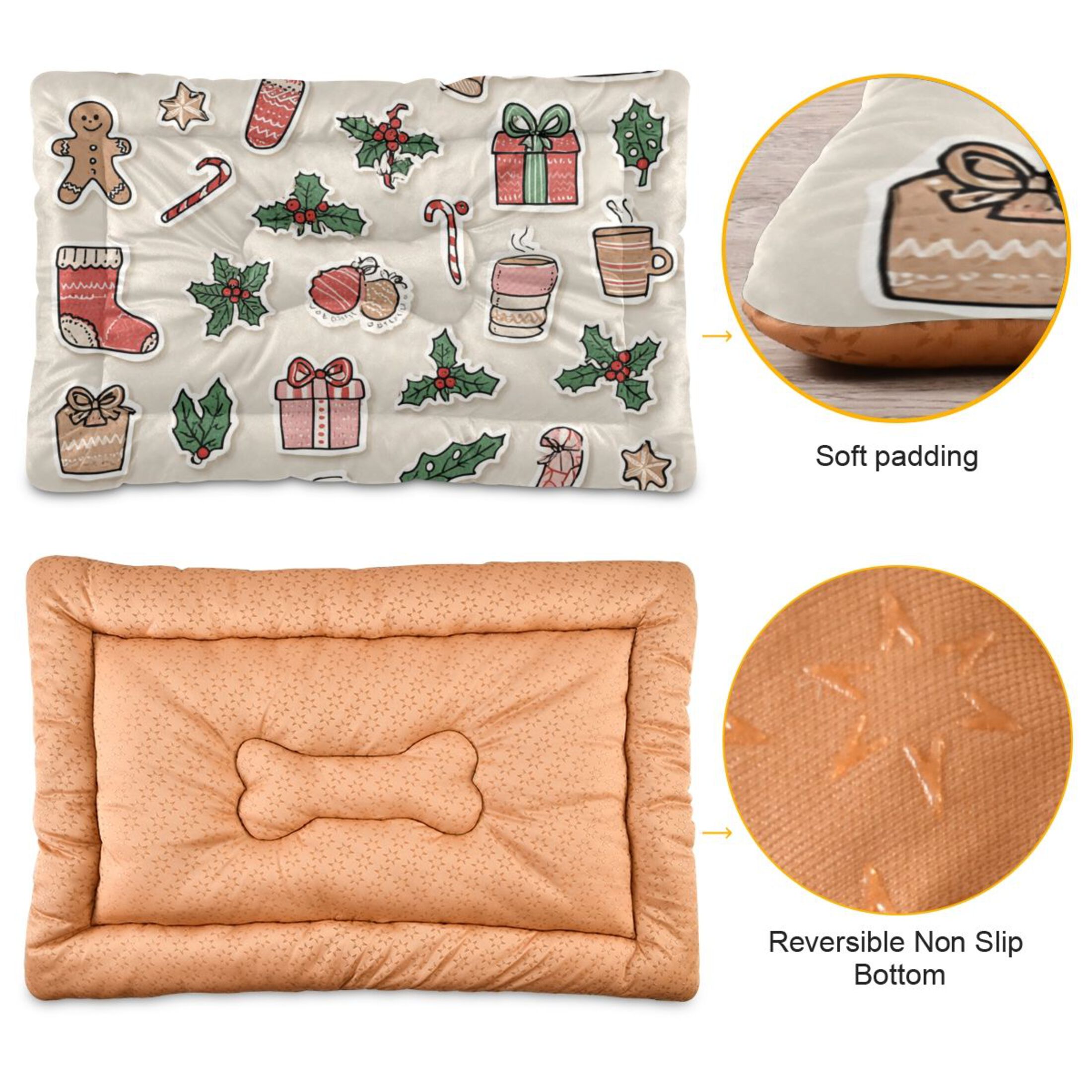 Cozy Mat Pet Bed Indoor Outdoor Warm Soft For Cat Dog Puppy(S/M) Gift Boxes and Socks