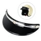 thumbnail image 2 of Visera para casco de motocicleta con 3 broches, ligera y protectora para media cara. Negro Plata, 2 of 9