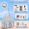 thumbnail image 5 of Soda Candy Mesh Tote Bag Stadium Approved 12x6x12 Heavy Duty Beach Bag for Sports Gym Concerts Travel Daily Use, 5 of 7