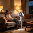 thumbnail image 4 of HBNL Smart Standing Fan with Remote, 28.7 inch Oscillating Floor Fan, Rechargeable Battery LED Display Timer Fan, Quiet Portable Pedestal Fan for Bedroom Home Office, 4 of 6
