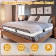 thumbnail image 2 of Bed Sheets Holder Band Queen Size Mattress Sheet Holder for Corners Elastic Bedding Holder Band to Hold Sheets on The Bed Elastic Sheet Straps, 2 of 8