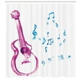 thumbnail image 3 of Ambesonne Guitar Shower Curtain, Watercolor Music Making, 69"Wx75"L, Magenta Blue White, 3 of 3