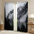 thumbnail image 2 of Homewish Rustic Pink Tree Curtains Pack of 2 (42x84 Each) for Men, Grey Nature Scenery Curtains Blackout, Jungle Mountain Bedroom Curtains, Curtains Blackout Home Decor, 2 of 6