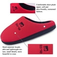 thumbnail image 3 of Memory Foam Waffle Slippers for Women and Men Soft Warm House Shoes Indoor/Outdoor Anti-skid Sole, RedBlack 40/41, 3 of 7
