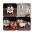thumbnail image 2 of Clear Plastic Dessert Cups, Food Safety PET Plastic Containers for Ice Cream, Yogurt, Desserts (250ml, 100pcs), 2 of 5