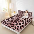 thumbnail image 4 of jejeloiu Pink Leopard Pattern Twin Sheet Sets,Cheetah Print Twin Fitted Sheet,Rustic Farmhouse Cabin Flat Sheet For Girl Teens,Microfiber Bedroom Decor,3pcs, 4 of 7