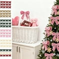thumbnail image 1 of Lazo De Terciopelo 12Pcs Velvet Bow Christmas Tree Decorations Flock Material in Beige for Festive Window and Holiday Decor 5.91x5.91x1.57" JASKFLY, 1 of 9