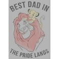 thumbnail image 2 of Men's Lion King Simba and Mufasa Best Dad in the Pride Lands Pull Over Hoodie Athletic Heather 2X Large, 2 of 4