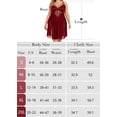 thumbnail image 3 of SHOWMALL Womens Plus Size Lingerie Lace Sexy Strap Chemise Sleepwear V-Neck Nightdress, 3 of 6