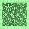 thumbnail image 1 of Ahgly Company Indoor Square Oriental Emerald Green Modern Area Rugs, 8' Square, 1 of 4