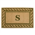 thumbnail image 1 of Nedia Home 02228U Heavy Duty Coco Mat 22 x 36 In. Olive Branch Border Monogrammed U, 1 of 1
