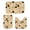Black and White Cat and Mouse Orange Pattern, variant on Black and White Cat and Mouse Orange Pattern Bathroom Rug Set 3 Piece,Non-Slip Bath Mat Set with U-Shaped Contour and Runner Soft Absorbent Washable