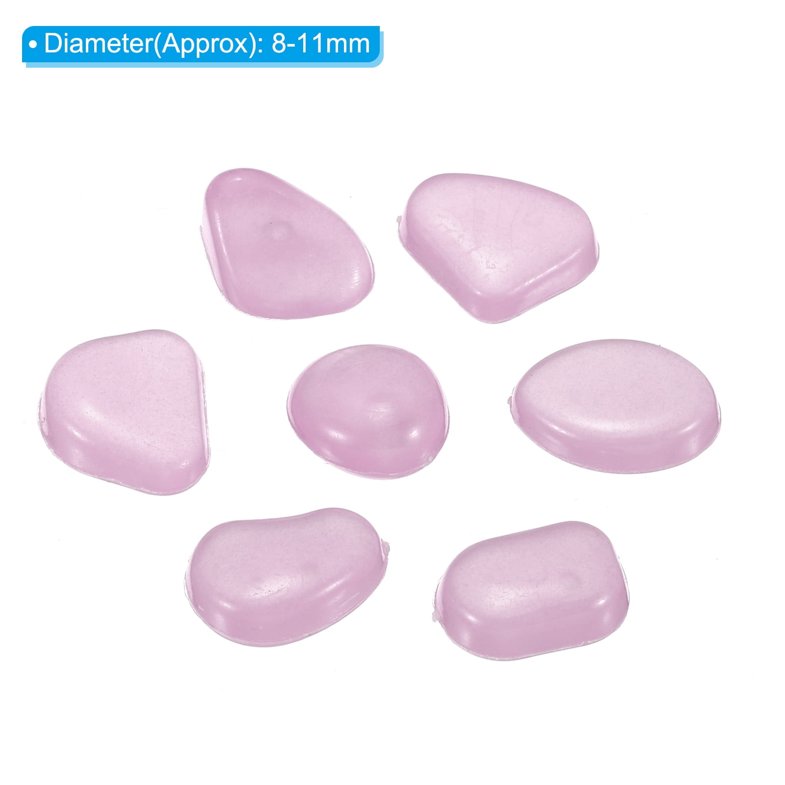 Unique Bargains 500Pack Glow Rocks 8-11mm Glow Pebbles Luminous Stones Decor Purple