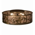 thumbnail image 7 of Meyda Tiffany 166016 Lone Cowboy 4 Light 22" Wide Flush Mount Drum Ceiling Fixture -, 7 of 7