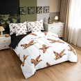 thumbnail image 2 of Manfei Abstract Duck Camo Queen Bedding, Contemporary Art Camouflage Bedding Comforter Set Queen, White Tan, Black Reversible, 7 Pieces, 2 of 6