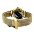 thumbnail image 5 of Alfred Sung Ladies Muse Gold Black Mother of Pearl Dial Mesh Watch, 5 of 6
