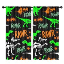 Blackout Kids Curtains,Cute Dinosaur Pattern Childrens Insulated Curtains Set Of 2,Bedroom Essentials,Toddler Room Decor 42x84in(106x213cm)