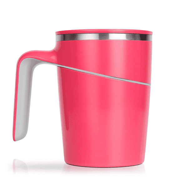 EHUSPU No-Tip Desk Mug, Coffee & Tea Cup with Suction Base, Vacuum Insulated Stainless Steel, 1 Pack, Red, 15.9 oz