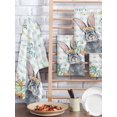 thumbnail image 2 of Happy Easter Kitchen Dish Towels for Drying Dishes Set of 2, Spring Bunny Easter Eggs Floral Teal Plaid Waffle Weave Microfiber Hand Tea Bathroom Towels Quick Dry & Absorbent Towel 15.7x23.6, 2 of 7