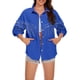 thumbnail image 2 of Chaqueta vaquera de manga larga sin capucha para mujer, chaqueta vaquera informal de moda, abrigo de manga larga con botones, abrigo de camisa para mujer, 2 of 8