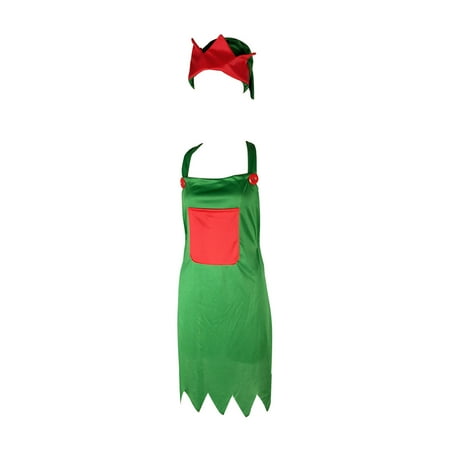 

Christmas Themed Apron Hat Set Kitchen Restaurant Servants Dinner Aprons Festive Party Decorations