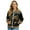 American Tribal Bear, variant on Women's Bomber Jacket Zip Up Long Sleeve Varsity Shackets Lightweight Coat with Pockets, Stand Collar Loose Fit Casual Jacket Fall Winter Outfits, Small, Elegant Butterfly Flower