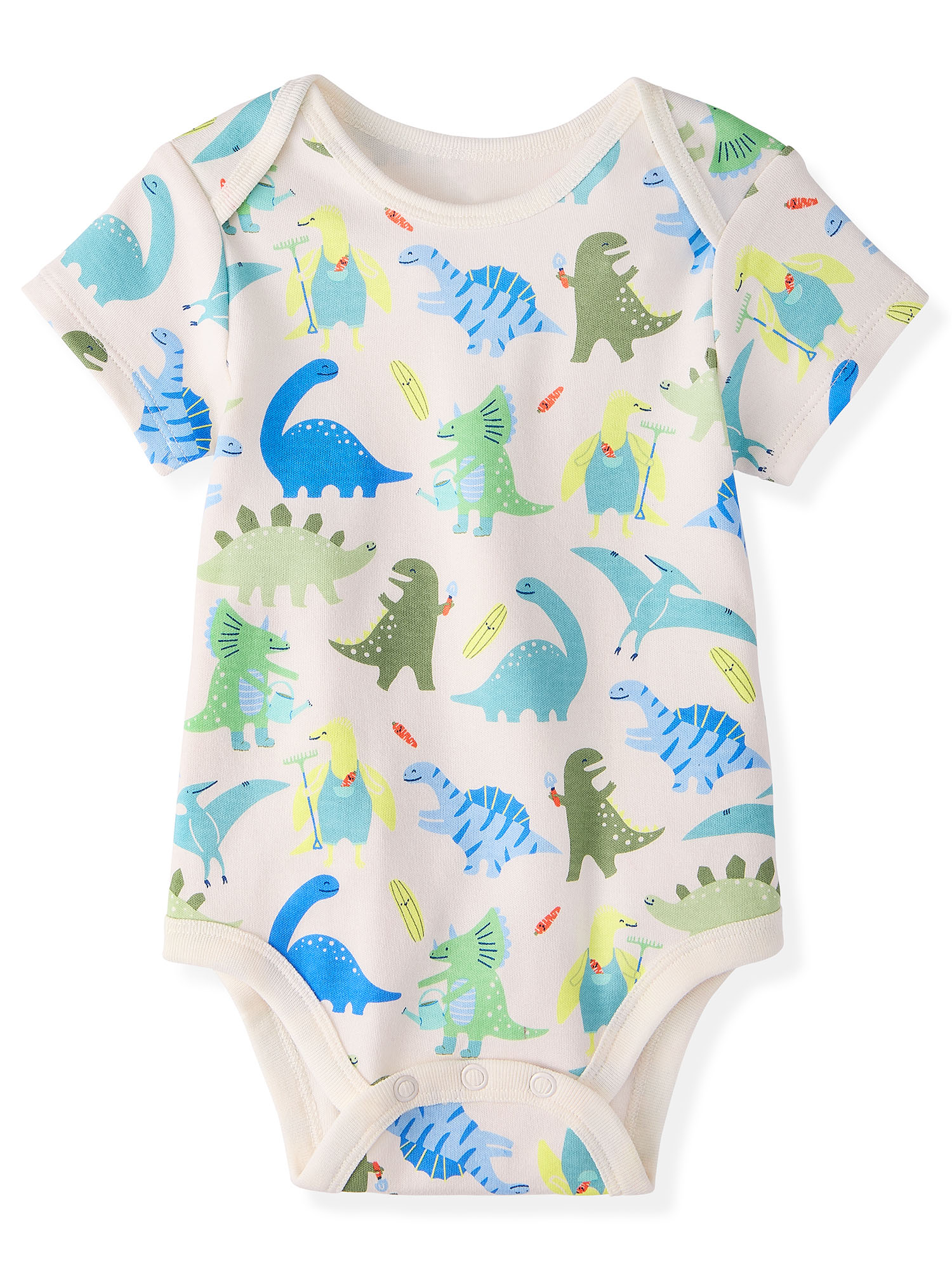 Garanimals 100% Cotton Short Sleeve Bodysuits, 4-Pack photo 3