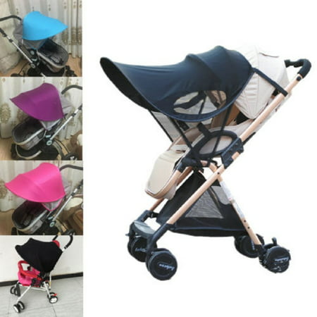 Anti-UV Sunshade Canopy Cover For Baby Stroller Black Shade
