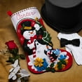 thumbnail image 2 of Bucilla Felt Applique 18" Christmas Stocking Kit, Dapper Snowman, 2 of 6
