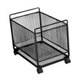thumbnail image 3 of Tnarru Rolling Cart with Wheels File Folder Storage Box Mobile Storage Trolley on Wheels File Organizer for Dormitory Bathroom Craft Black, 3 of 8
