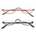 thumbnail image 2 of Lunettes de Lecture Unisexes 1.00-+4.0 Charnière à Ressort Métal Demi-Lune Lunettes de Lecture Ultra Légères Lunettes Demi-Monture Rouge Force 250, 2 of 6