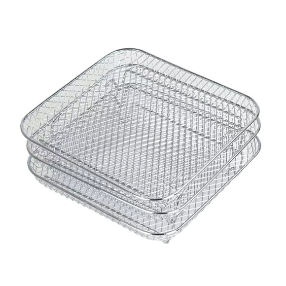 Rejilla Apilable De 3 Niveles ParaFoodi 8L, Soporte Deshidratador De Acero Inoxidable, Accesorios Para Freidora De Aire Con Mayor Espacio De Cocción Y Versatilidad