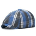 thumbnail image 2 of ZQUUVOU Men's 8 Panel Wool Blend Newsboy Cap Herringbone Art Head Cap Cotton Beret Hat Dark Blue, 2 of 3