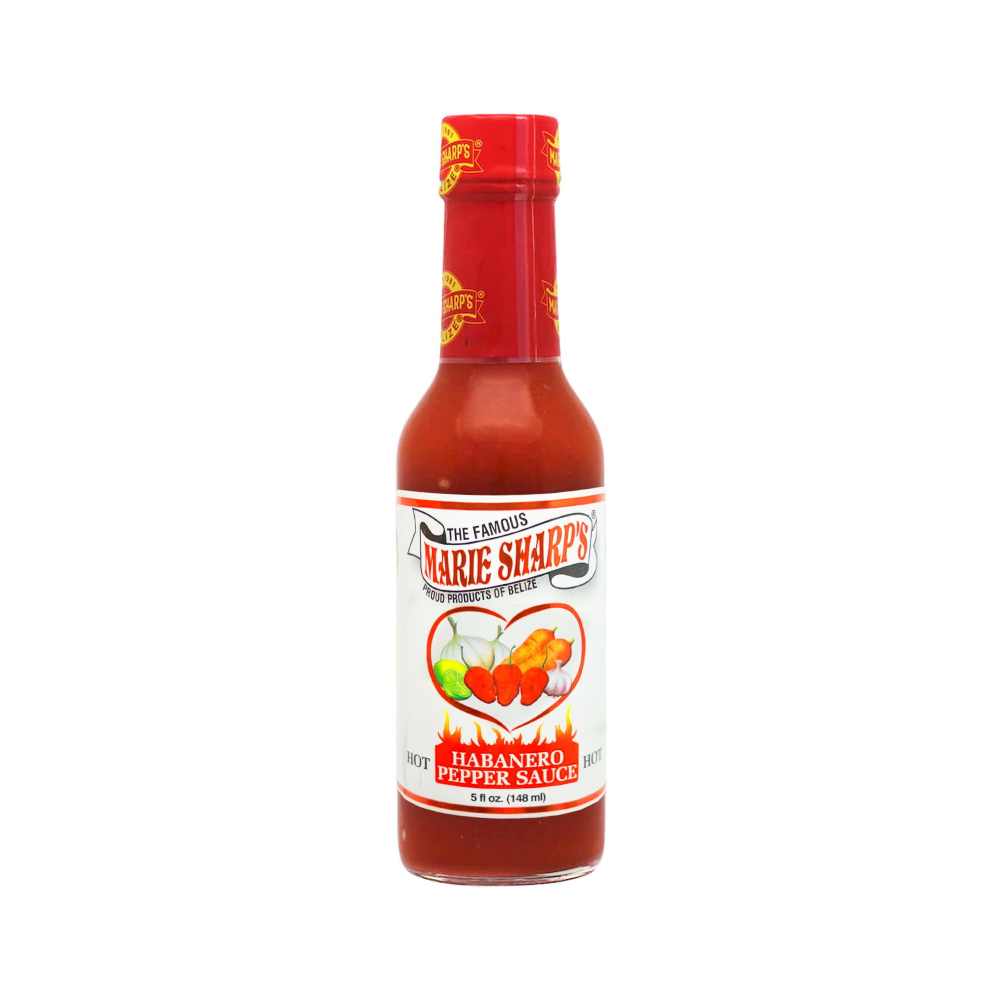 (Pack Of 6) Marie Sharp's Sauce Habanero Pepper Hot 5 Oz