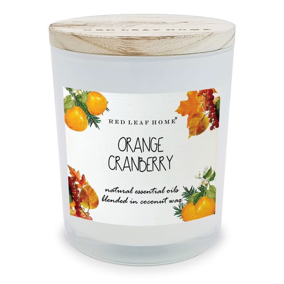 Red Leaf Home, Orange Cranberry - 15oz Candle Jar