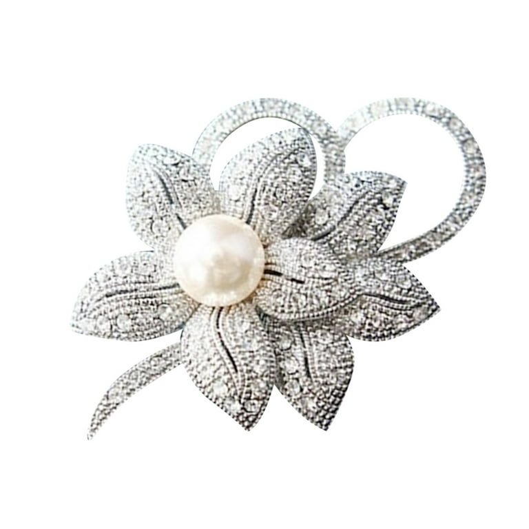 Brooch Brooch Elegant Unique Pearl Brooches for Women Gifts for Mum Ladies  Birthday Flowers Wedding Prom Jewelery Corsage Pin Rhinestone
