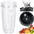 thumbnail image 1 of [New Model] Replacement 7 Fins Male Blade&24oz Blender Cup Compatible For Nutri Ninja Blender [4 Inch Male 7 Fins Blade], 1 of 8