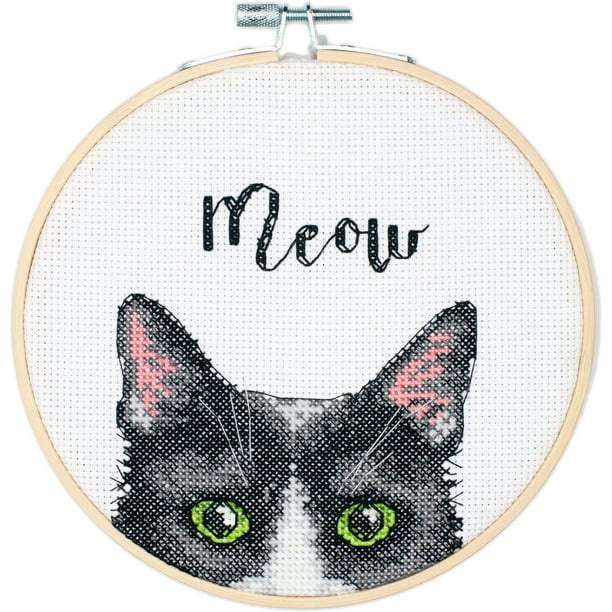 Simplicity Meow Counted Cross Stitch Kit Walmart Com Walmart Com