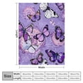 thumbnail image 4 of Shiartex Butterfly Blanket Purple Butterflies Throw Blanket Ultra Soft Flannel Beautiful Butterfly Blanket Gifts for Adults Kids 40x50in, 4 of 6