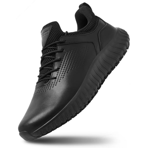 SHULOOK Men's Non Slip Work Shoes Slip On Sneakers Waterproof Food Service Kitchen Chef Restaurant Slip Resistant Walking Shoes Lightweight Comfortable Working Footw