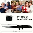 thumbnail image 2 of ATISEN Fillet Knife 7-inch Stainless Steel Blade Ergonomic Handle Full Tang with Protective Cover and Sharpener Set of 2 Black, 2 of 6