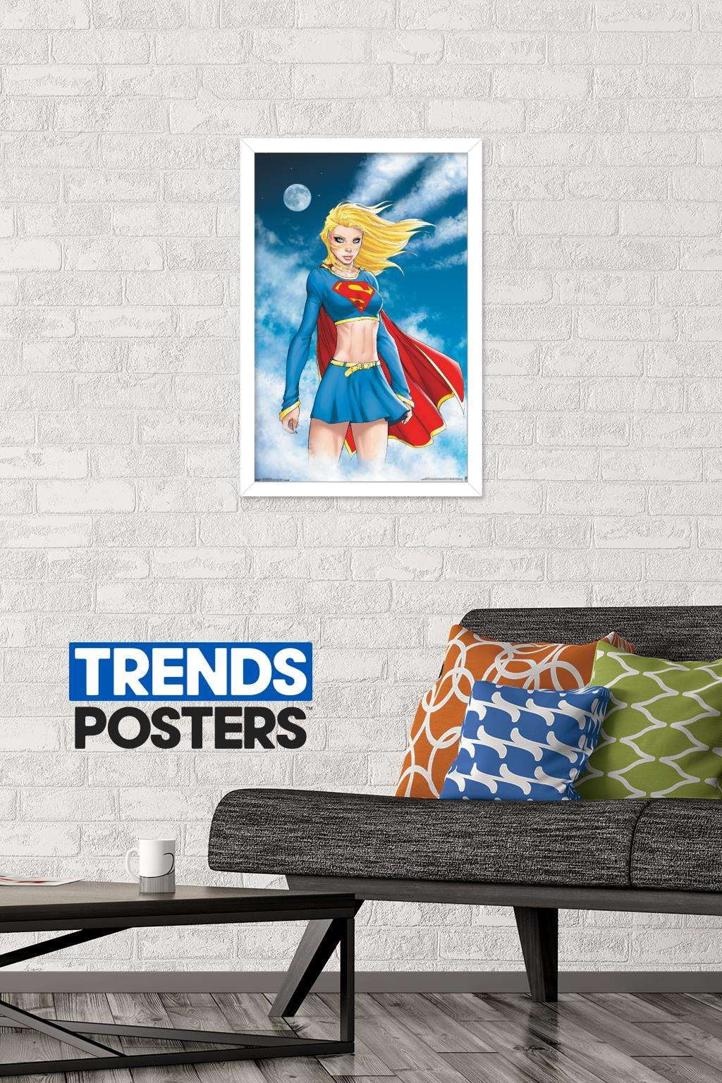 DC Comics - Supergirl - Clouds Wall Poster, 14.725" x 22.375", Framed