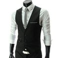 DOPRISIC Sport Vest For Men Mens Black Blazer Jacket Men Dress Vest