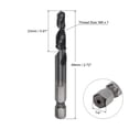 thumbnail image 2 of Unique Bargains M6 x 1 TiAlN Coated M35 Cobalt High Speed Steel Combination Drill Tap Bit, 2 of 6