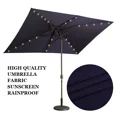 thumbnail image 4 of Superjoe LED Solar Patio Rectangular Umbrella Outdoor 10 x 6.5ft Market Table Steel Umbrella with Tilt and Crank, Waterproof Sunshade Canopy, 6 Ribs Umbrella for Garden Deck Backyard, Dark Blue, 4 of 7