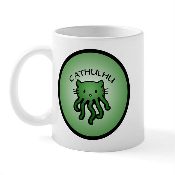 CafePress - Cathulhu Cthulhu Cat Mug - 11 oz Ceramic Mug - Novelty Coffee Tea Cup